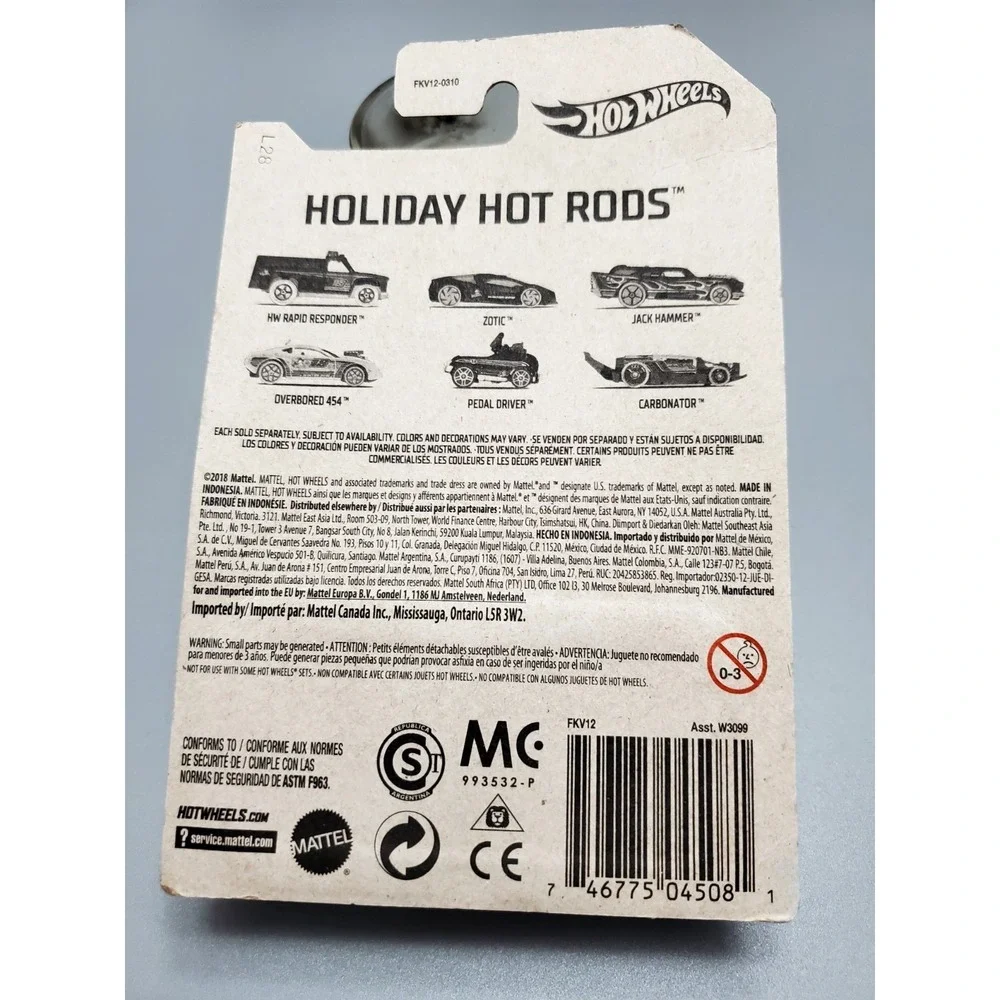 Hot Wheels 2018 Holiday Hot Rods Series‎ #5 Pedal Driver Blue w/PR5s * BRAND NEW